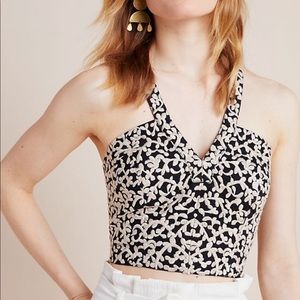 NWT Anthropologie Cropped Halter tank